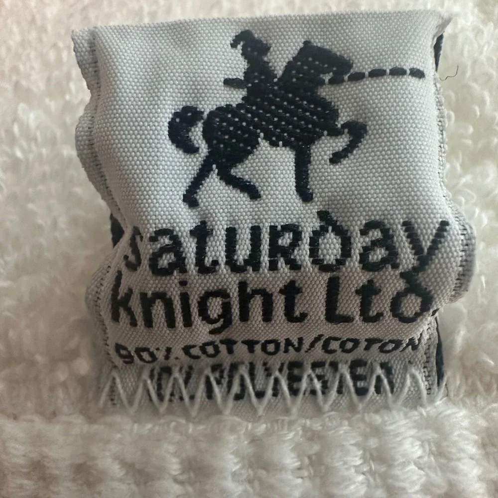 Vintage 70's Saturday Knight Rainbow Cloud Pride Towel Set‎ 3pc White Retro Bath